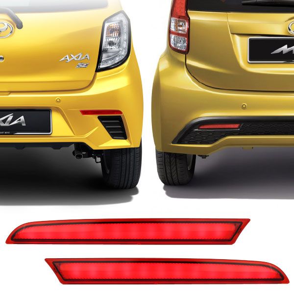 Buy PERODUA AXIA Advance MYVI ICON Low Spec Night Rider Sportivo Sequential Blinking Rear Bumper LED Light Reflector with Signa